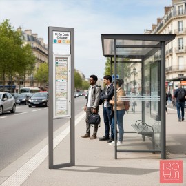 Tòtem Informatiu de Parada d'Autobús Milà